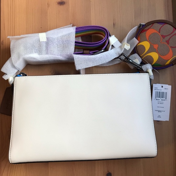 🌈 Coach Holden Crossbody With Rainbow Coin Case *Special Edition* ❤️ - Picture 6 of 14
